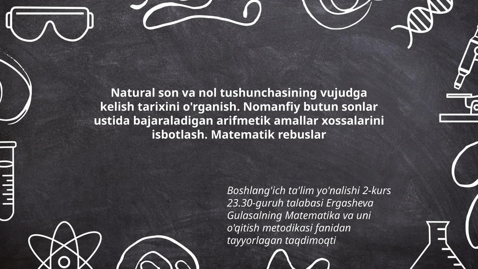 Matematika va uni o'qitish metodikasi