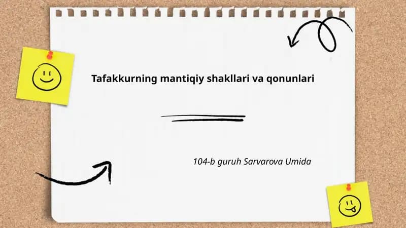 Tafakkurning mantiqiy shakllari va qonunlari