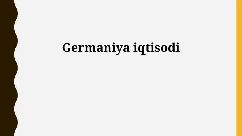 Germaniya iqtisodi