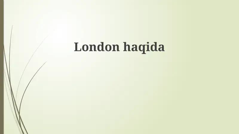 London: A Historical Overview