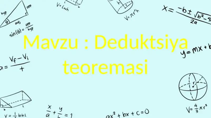 Deduktsiya teoremasi