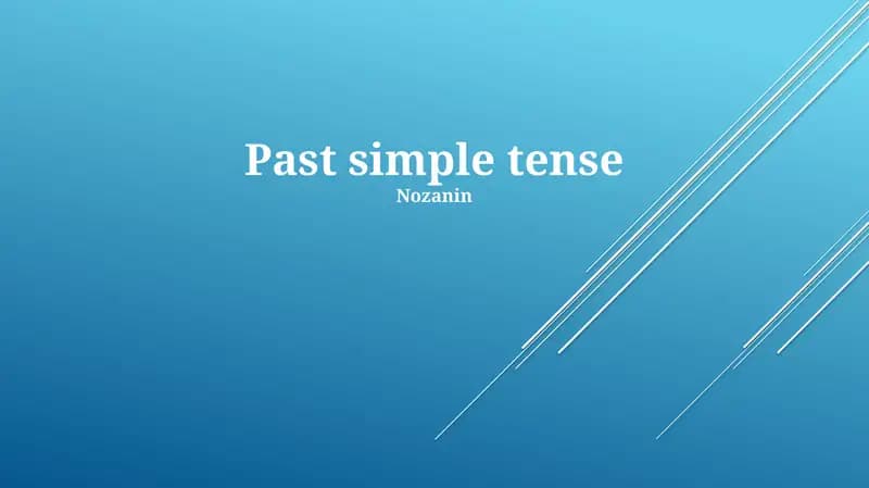 Past simple tense