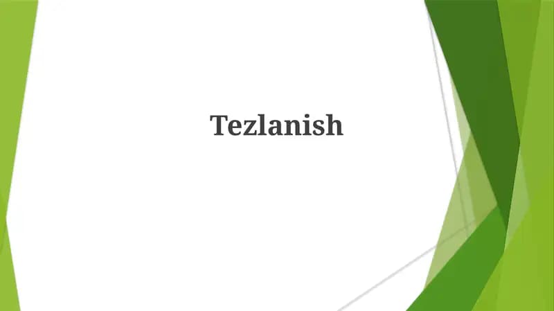 Tezlanish
