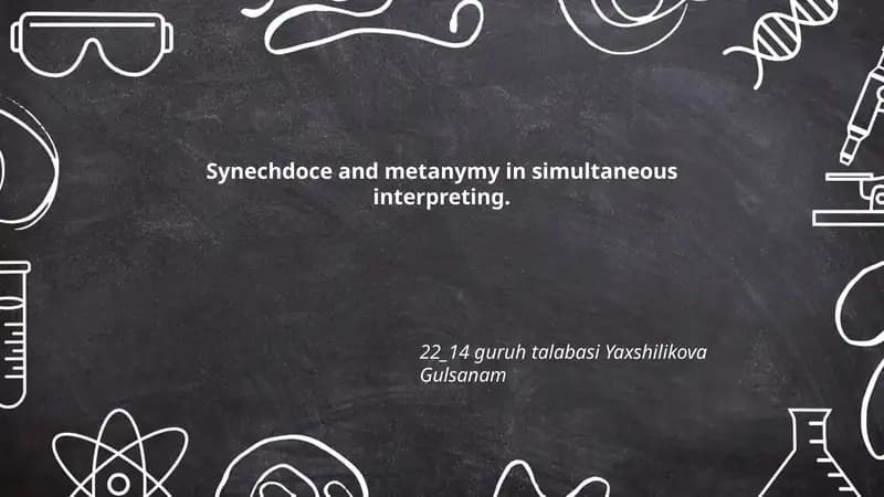 Synechdoce and Metanymy in Simultaneous Interpreting