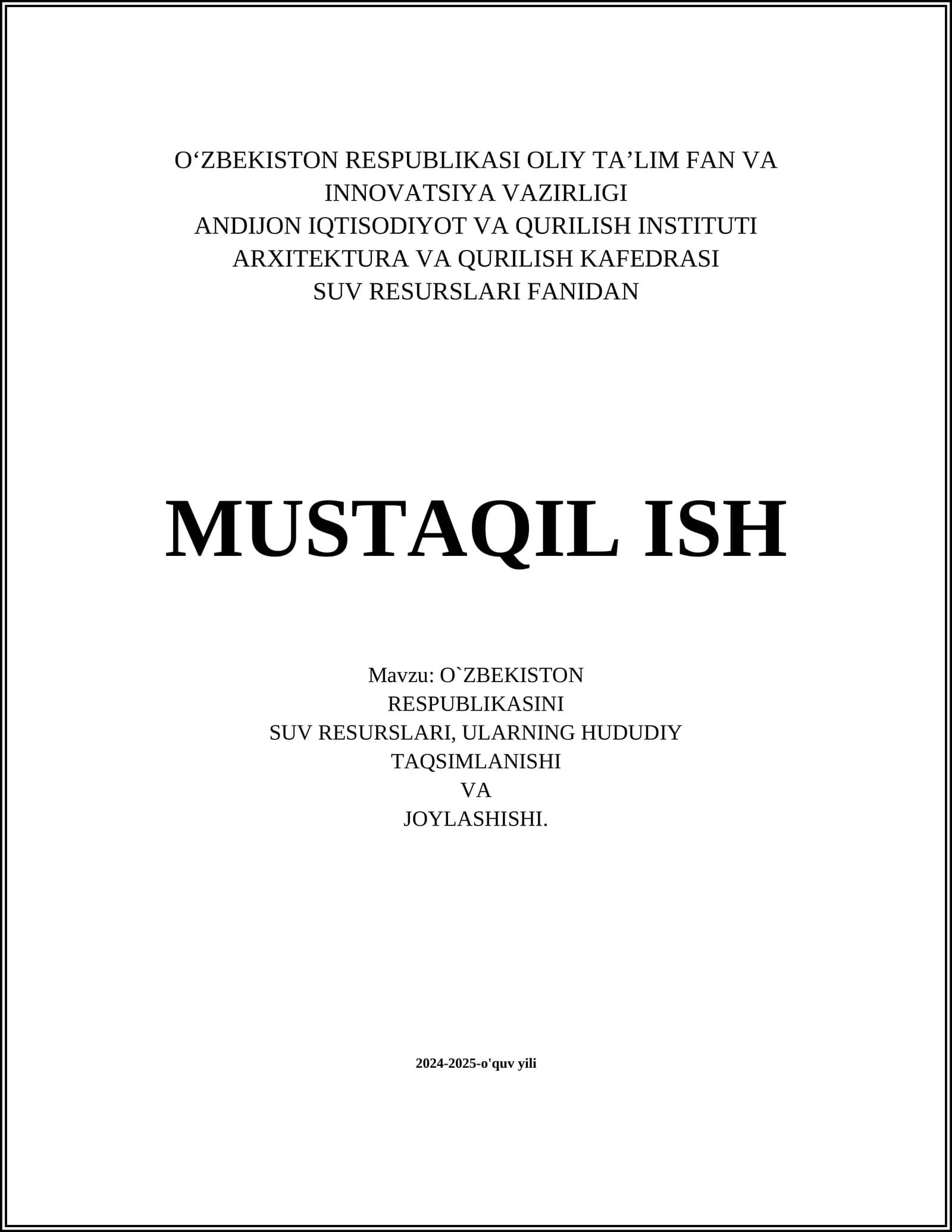 O‘zbekiston RESPUBLIKASI