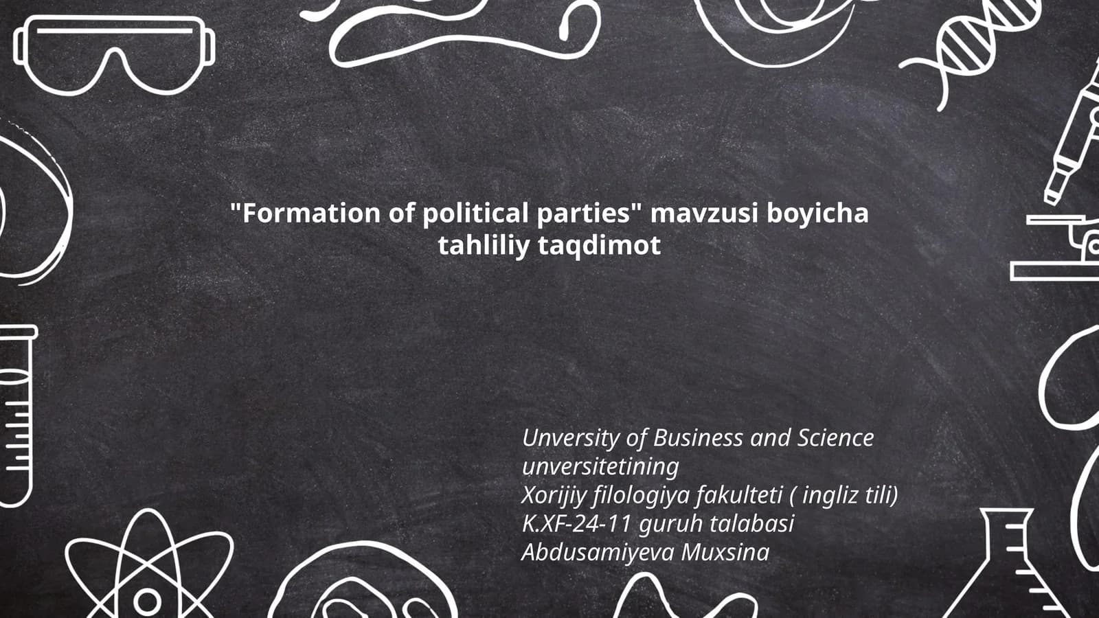 Formation of political parties