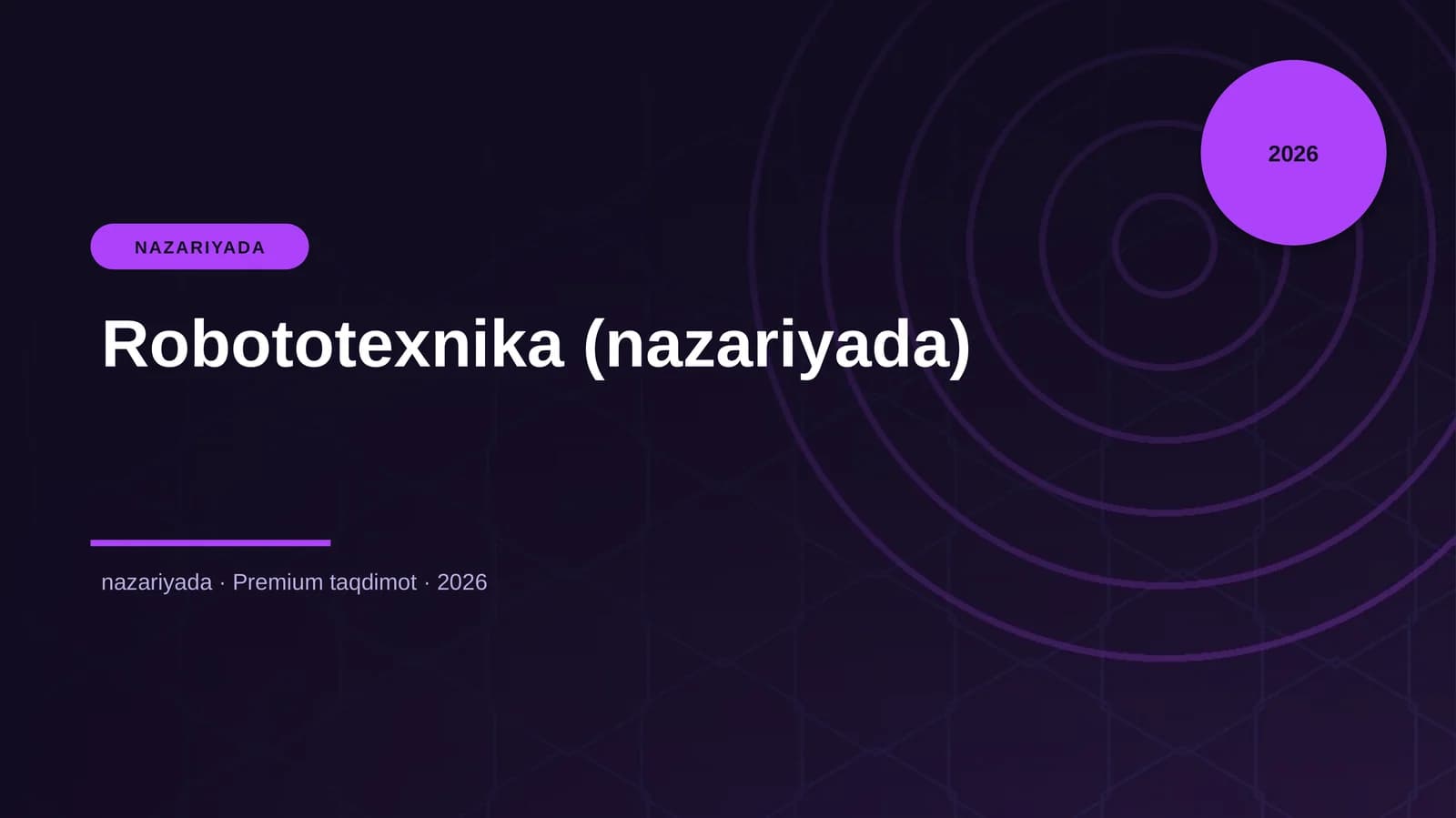 Robototexnika (nazariyada)