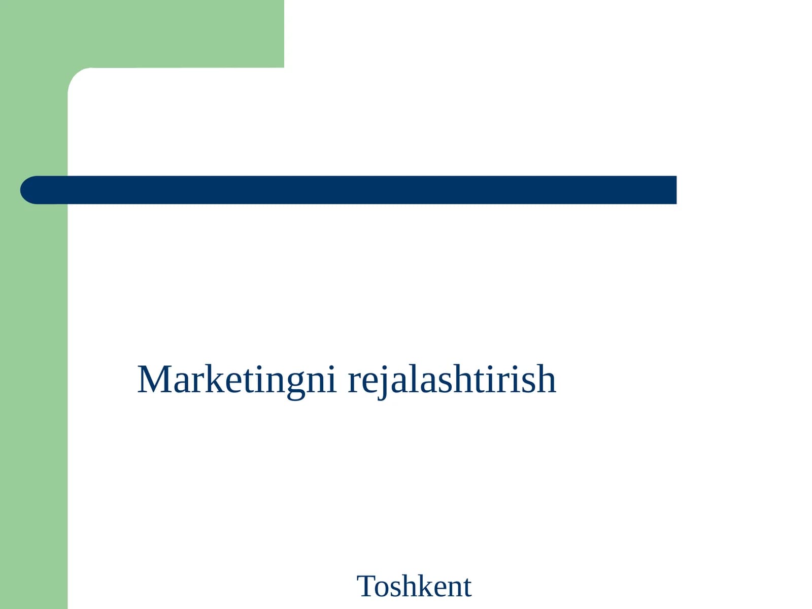 Marketingni rejalashtirish