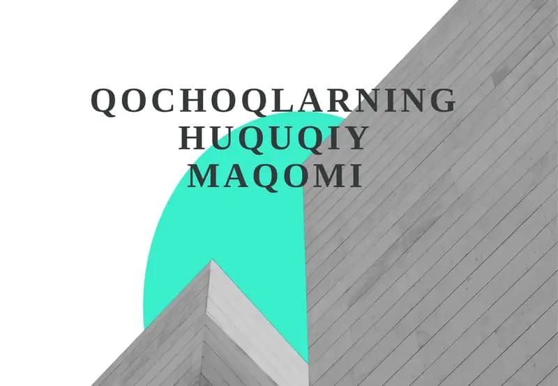 Qochoqlarning huquqiy maqomi