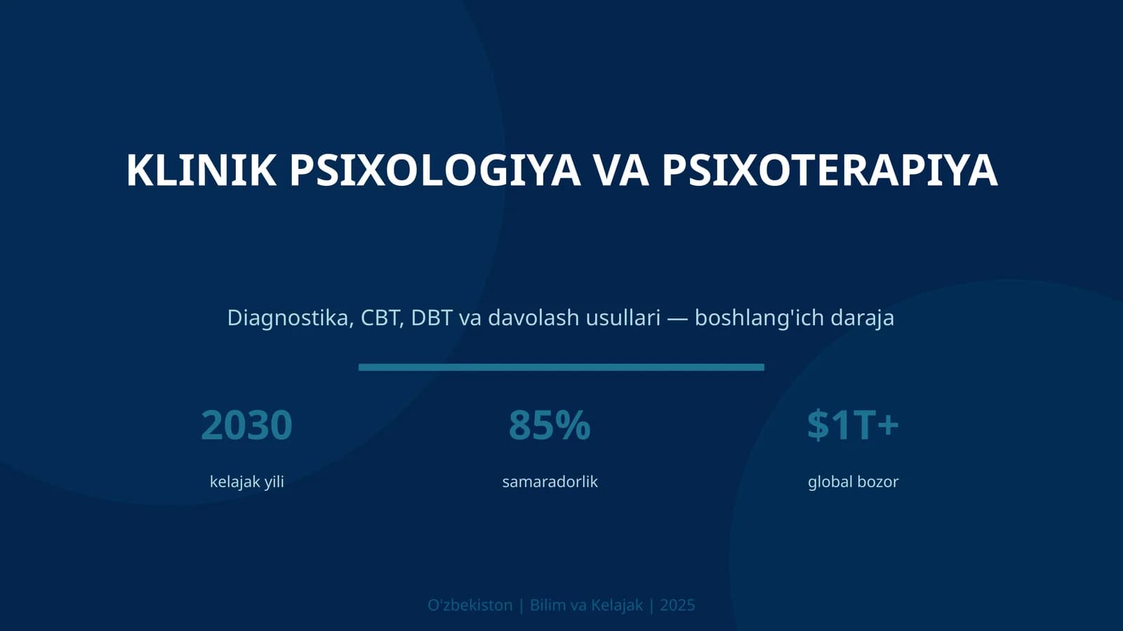 KLINIK PSIXOLOGIYA VA PSIXOTERAPIYA