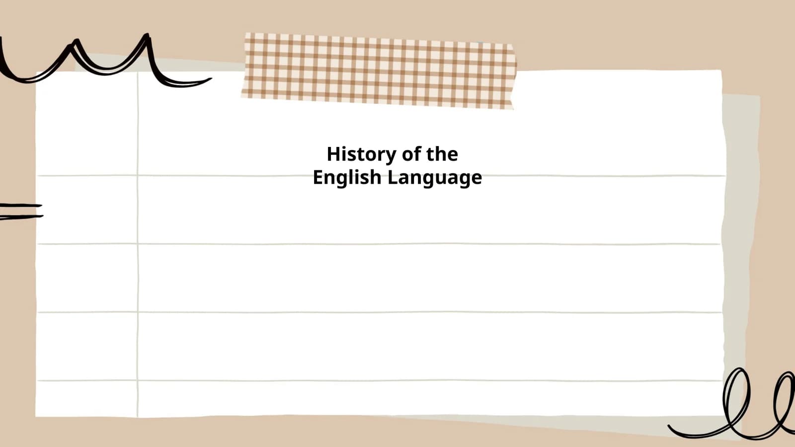 History of the English Language