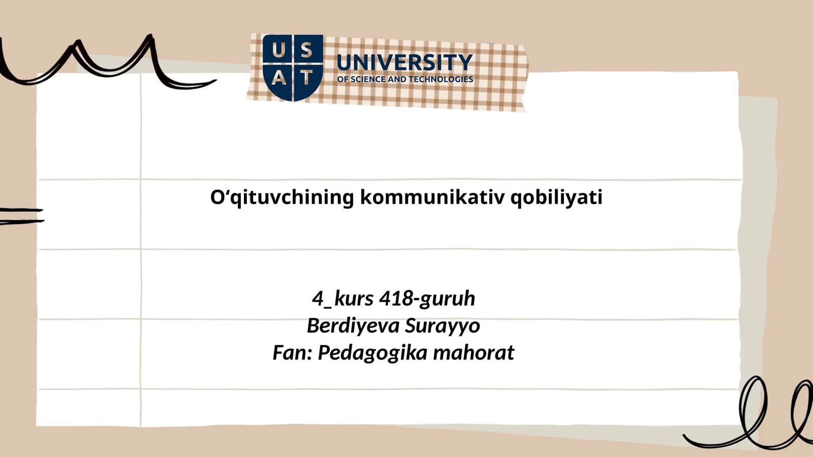 Oʻqituvchining kommunikativ qobiliyati