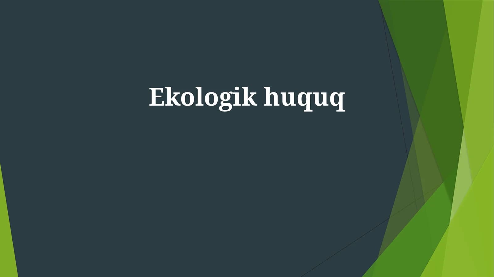 Ekologikhuquq