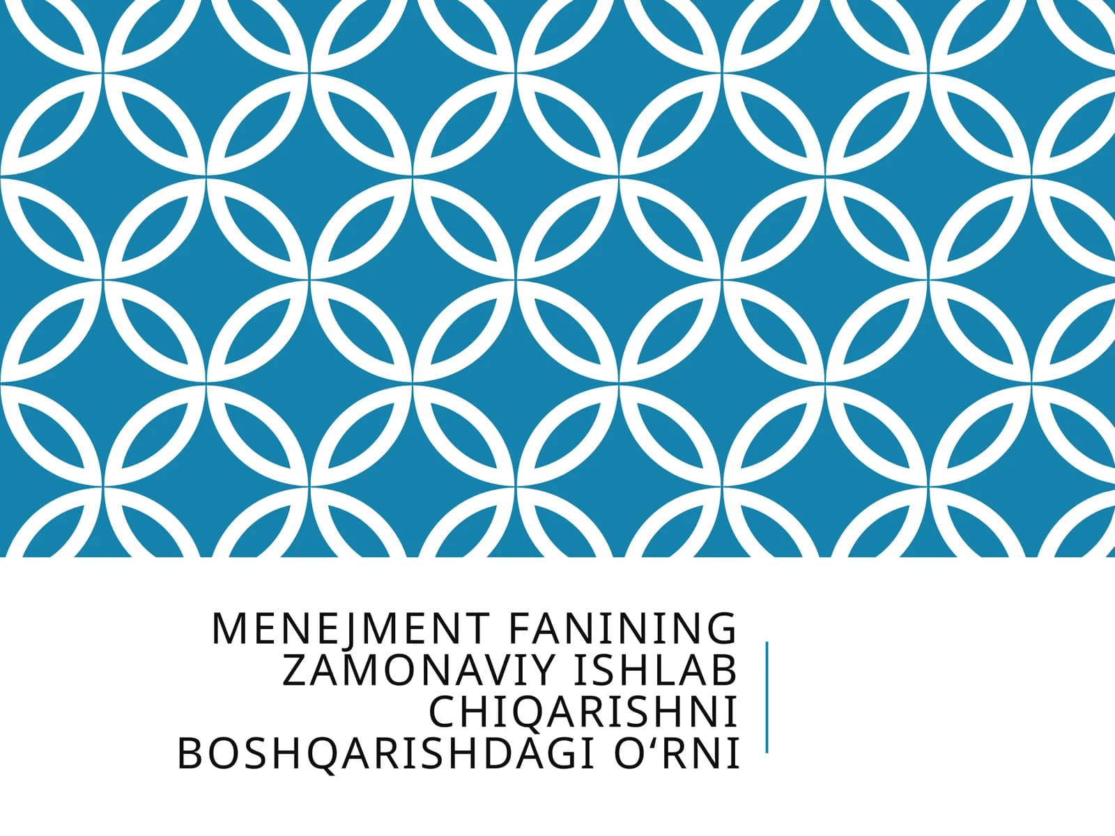 Menejmentfanining zamonaviy ishlab chiqarishni boshqarishdagi o‘rni
