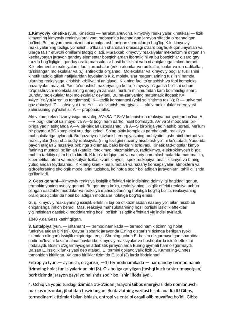 Kimyoviy kinetika