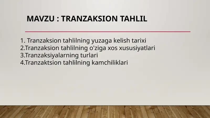 Tranzaksion tahlil