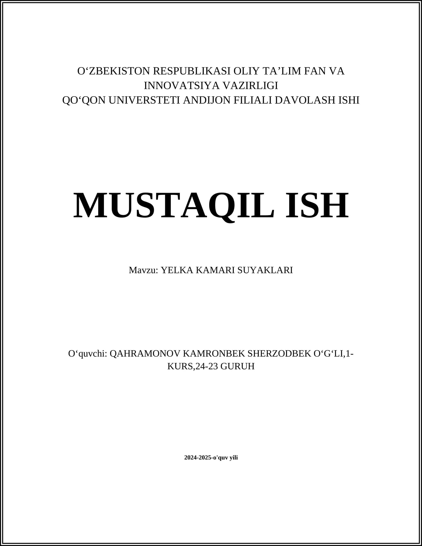 YELKA KAMARI SUYAKLARI