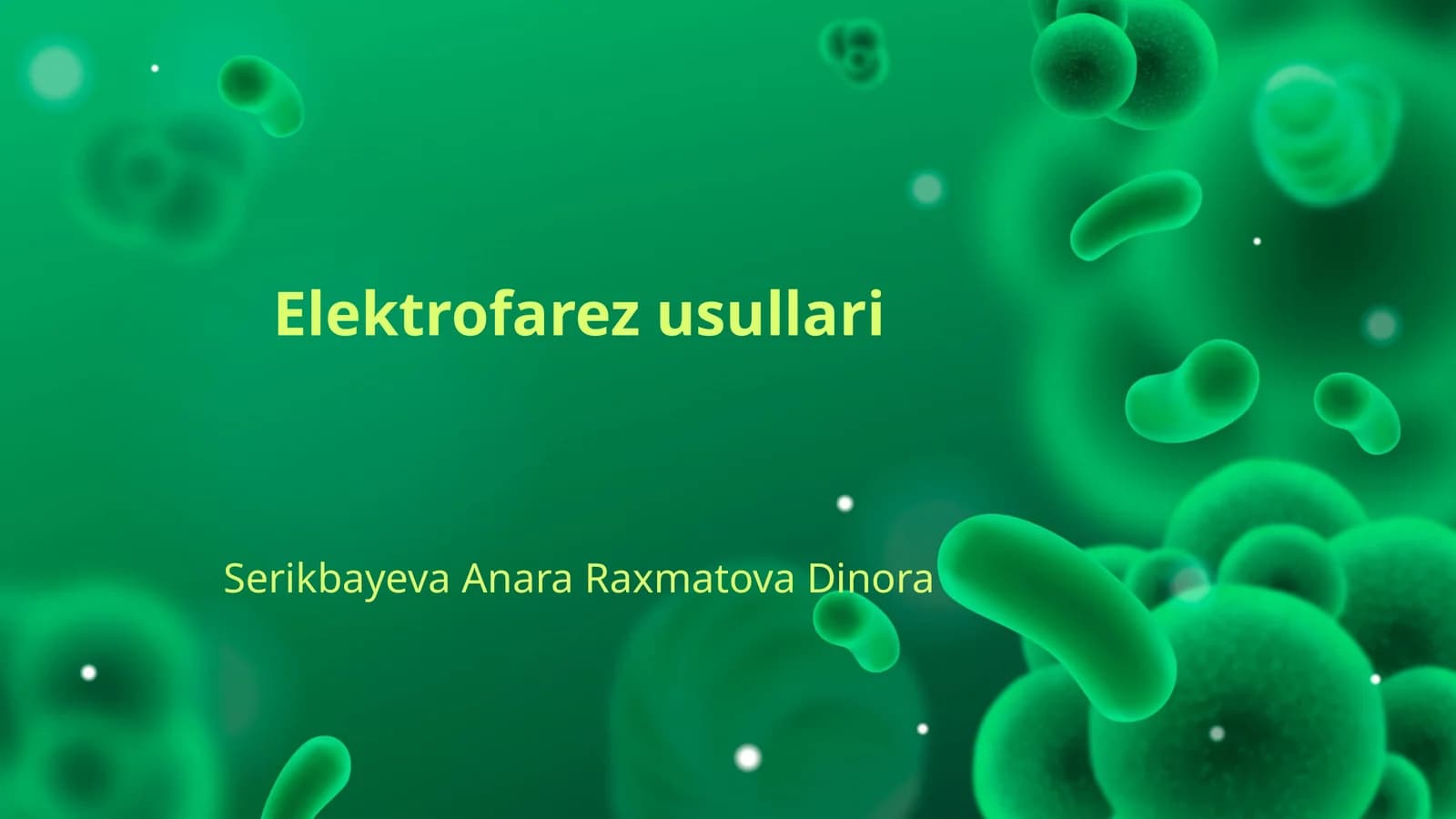 Elektrofarez usullari