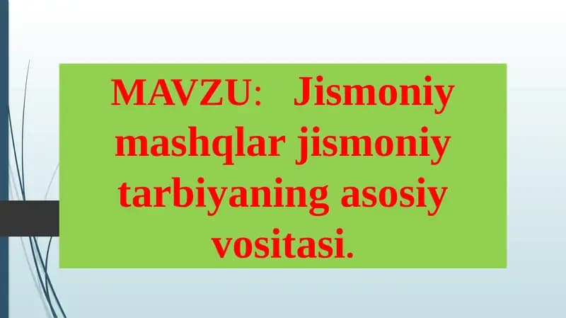 Jismoniy mashqlar