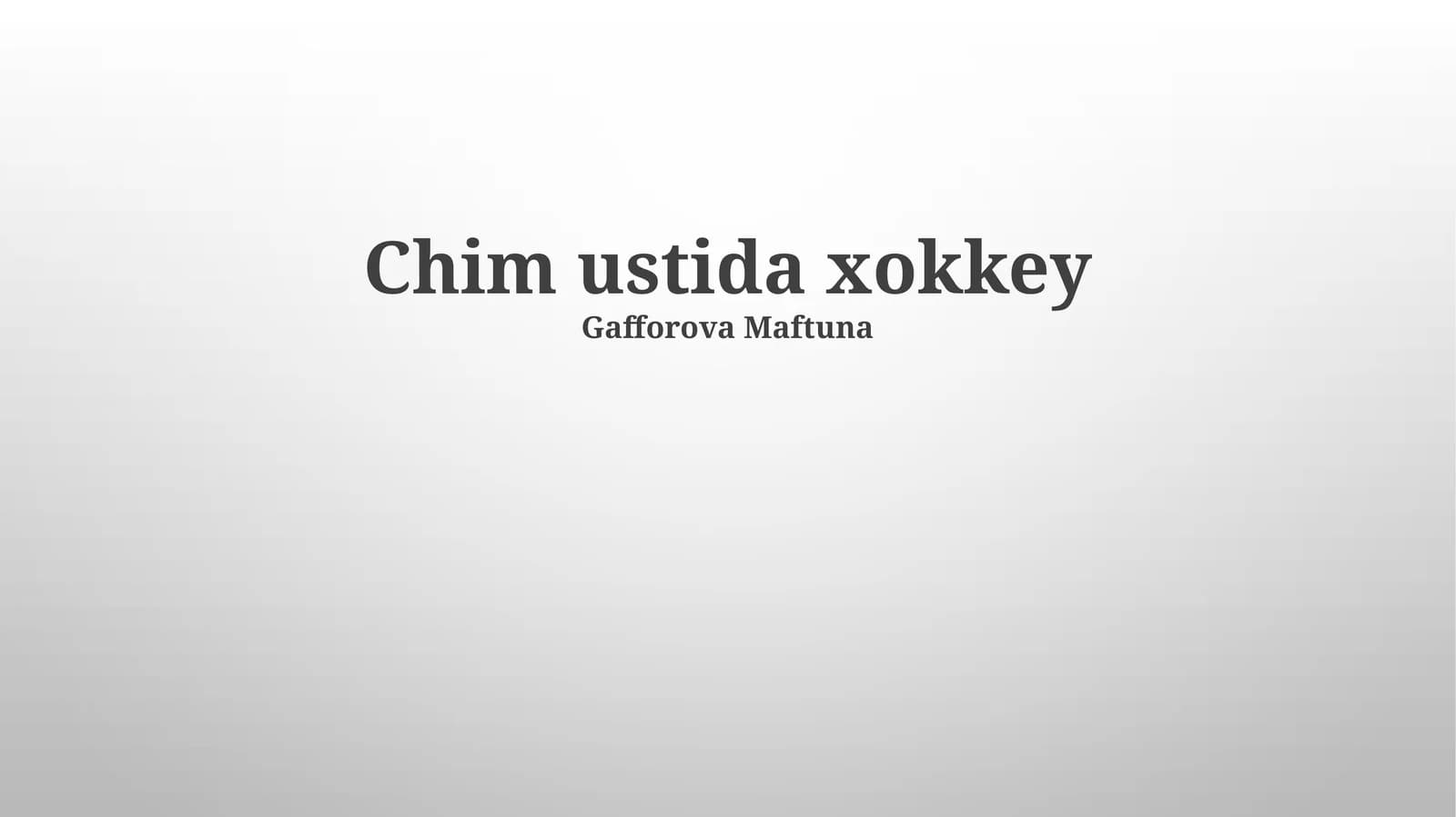 Chim ustida xokkey
