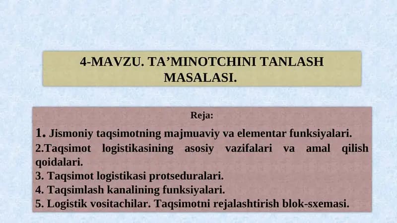Jismoniy taqsimotning majmuaviy va elementar funksiyalari