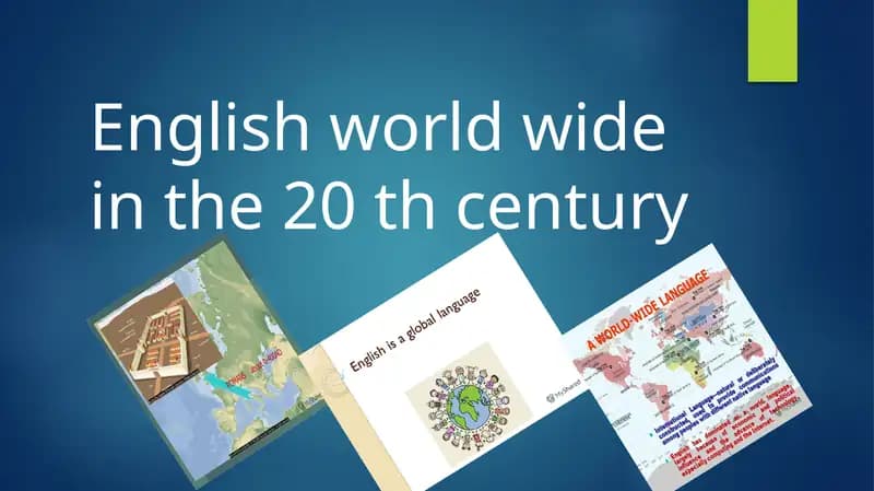 English world widein the 20thcentury