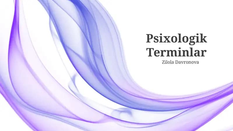 Psixologik Terminlar