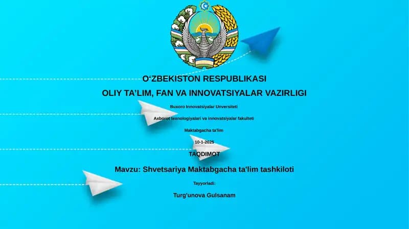 Shvetsariya Maktabgacha ta'lim tashkiloti