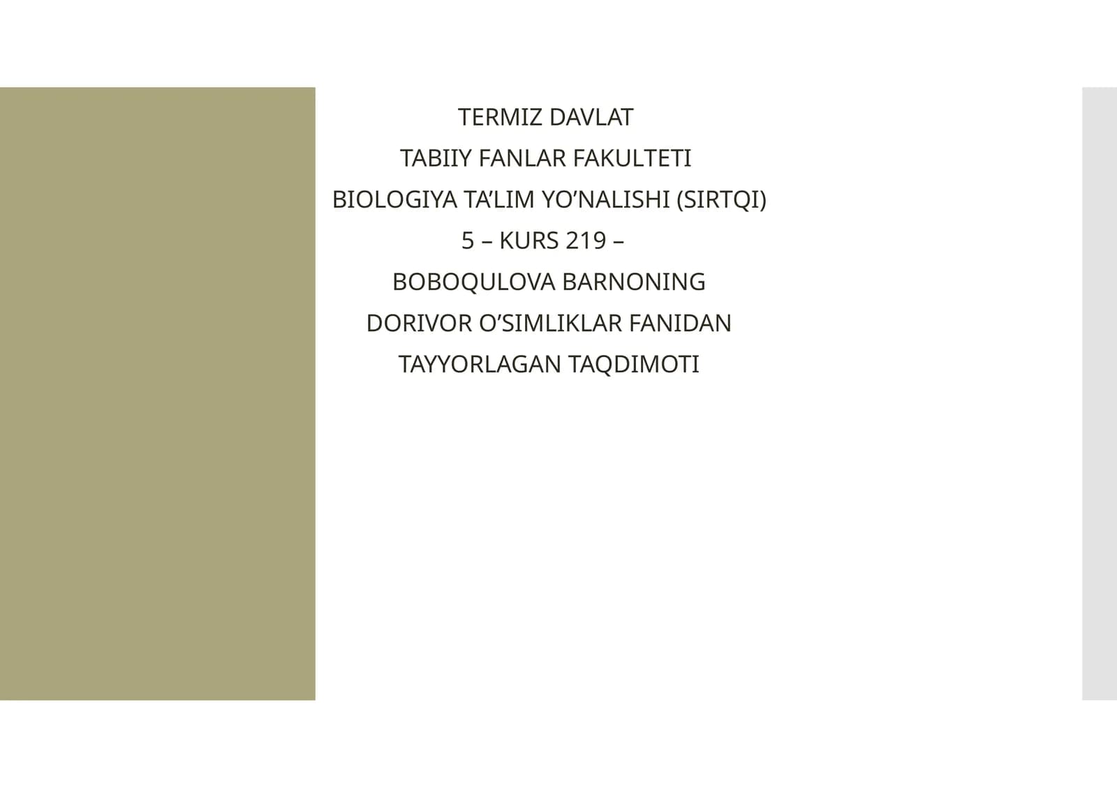 Farmakognoziya Fani