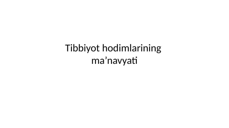 SHIFOKORNING BEMOR BILAN MULOQOT SAN'ATI
