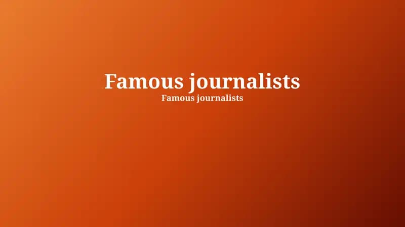 The World of Journalism: Foundation and Impact