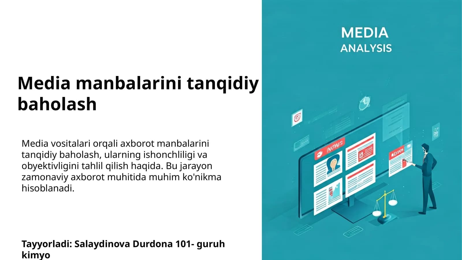 Media manbalarini tanqidiy baholash