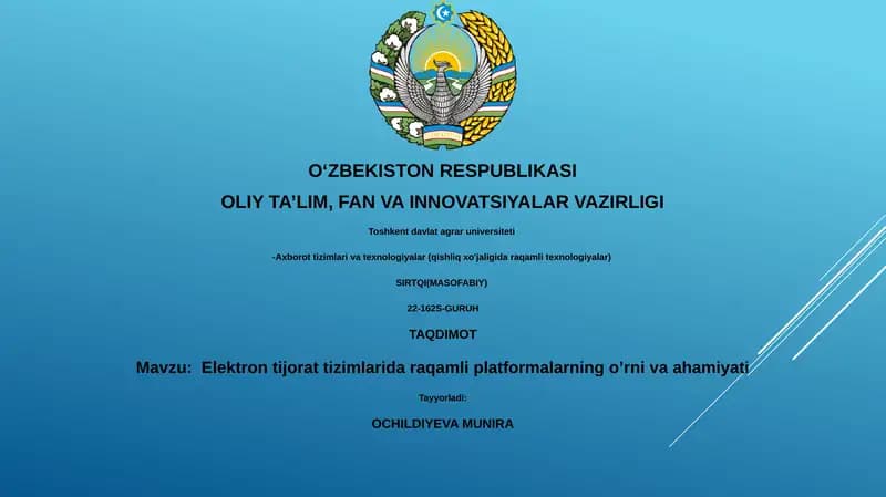 Elektron tijoratda raqamli platformalar