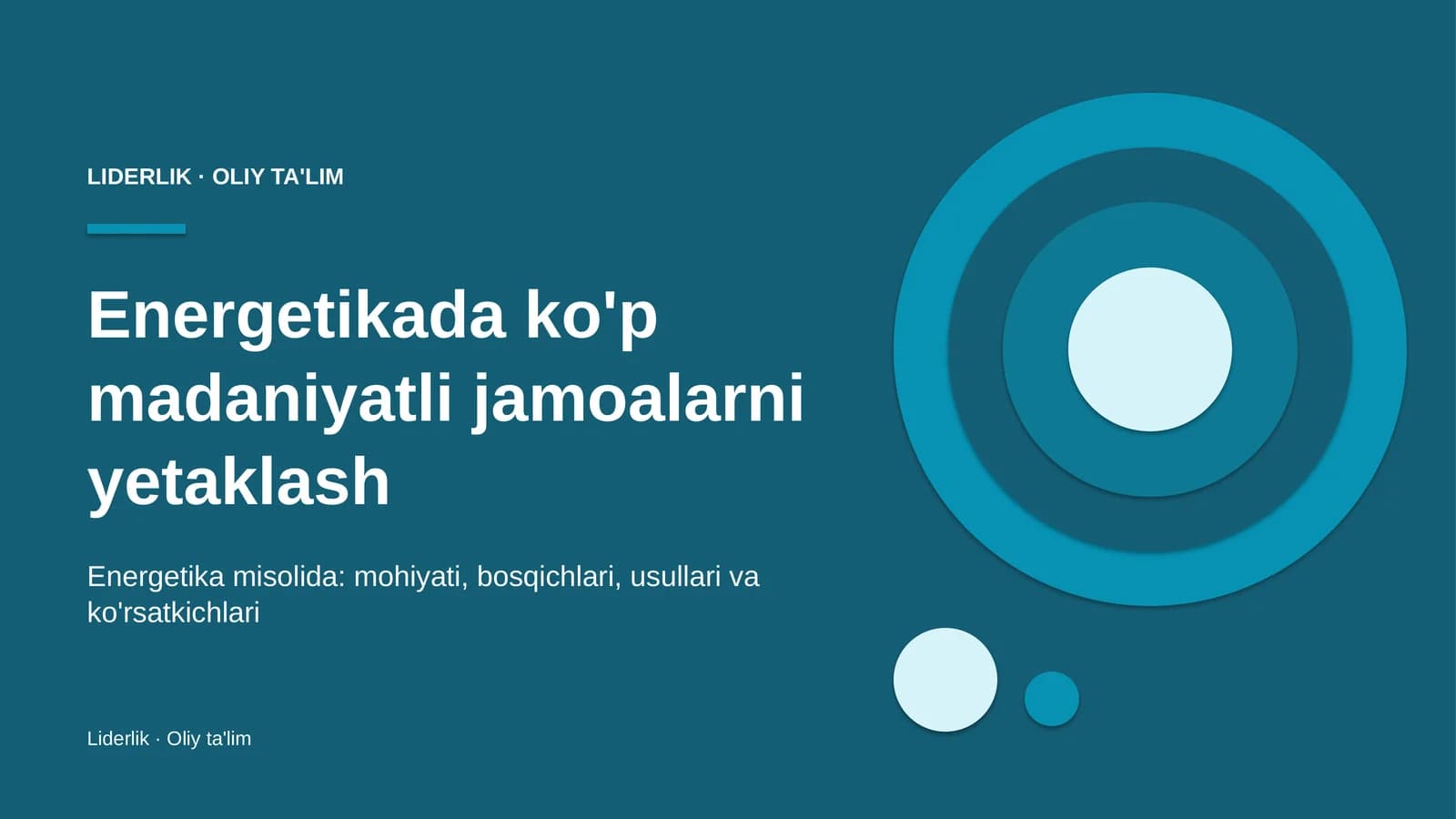 Energetikada ko'p madaniyatli jamoalarni yetaklash