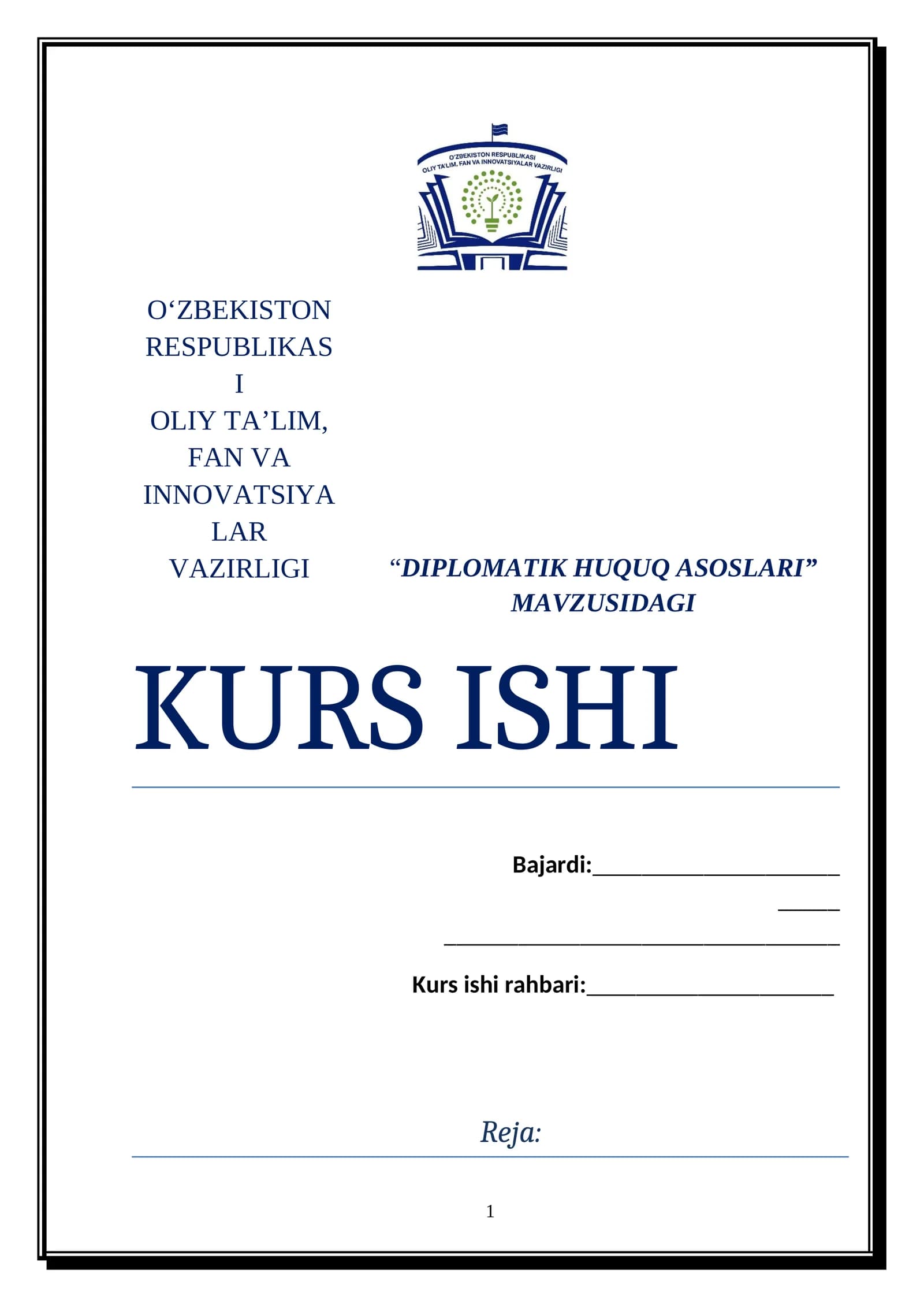 DIPLOMATIK HUQUQ ASOSLARI