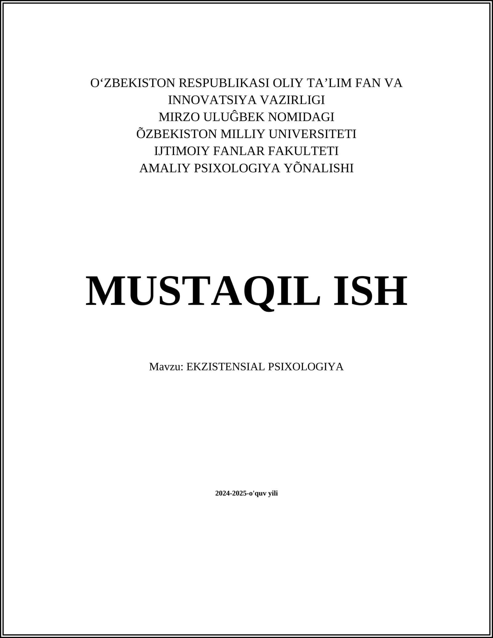 Ekzistensial psixologiya