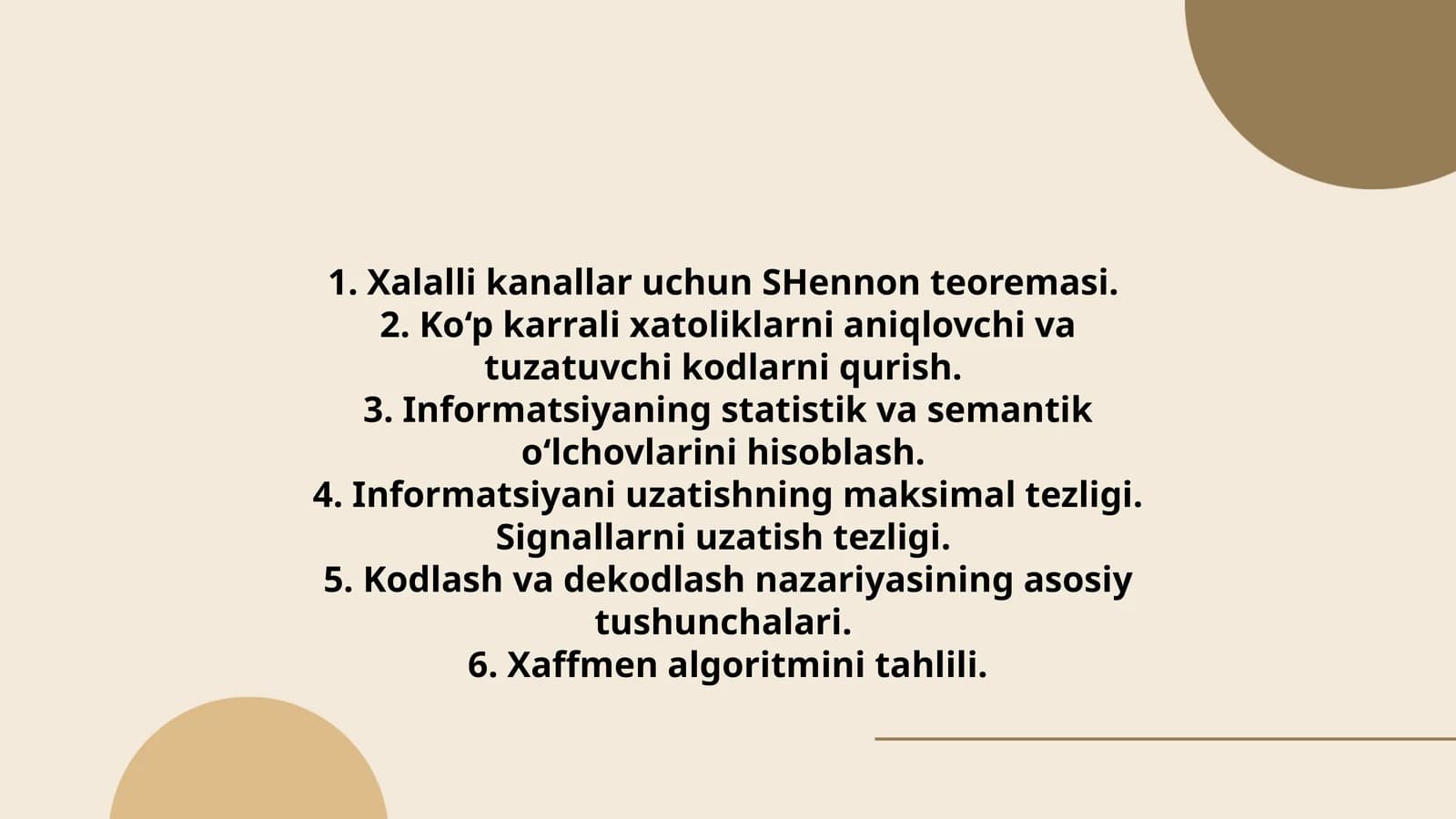 Xalalli kanallar uchun SHennon teoremasi