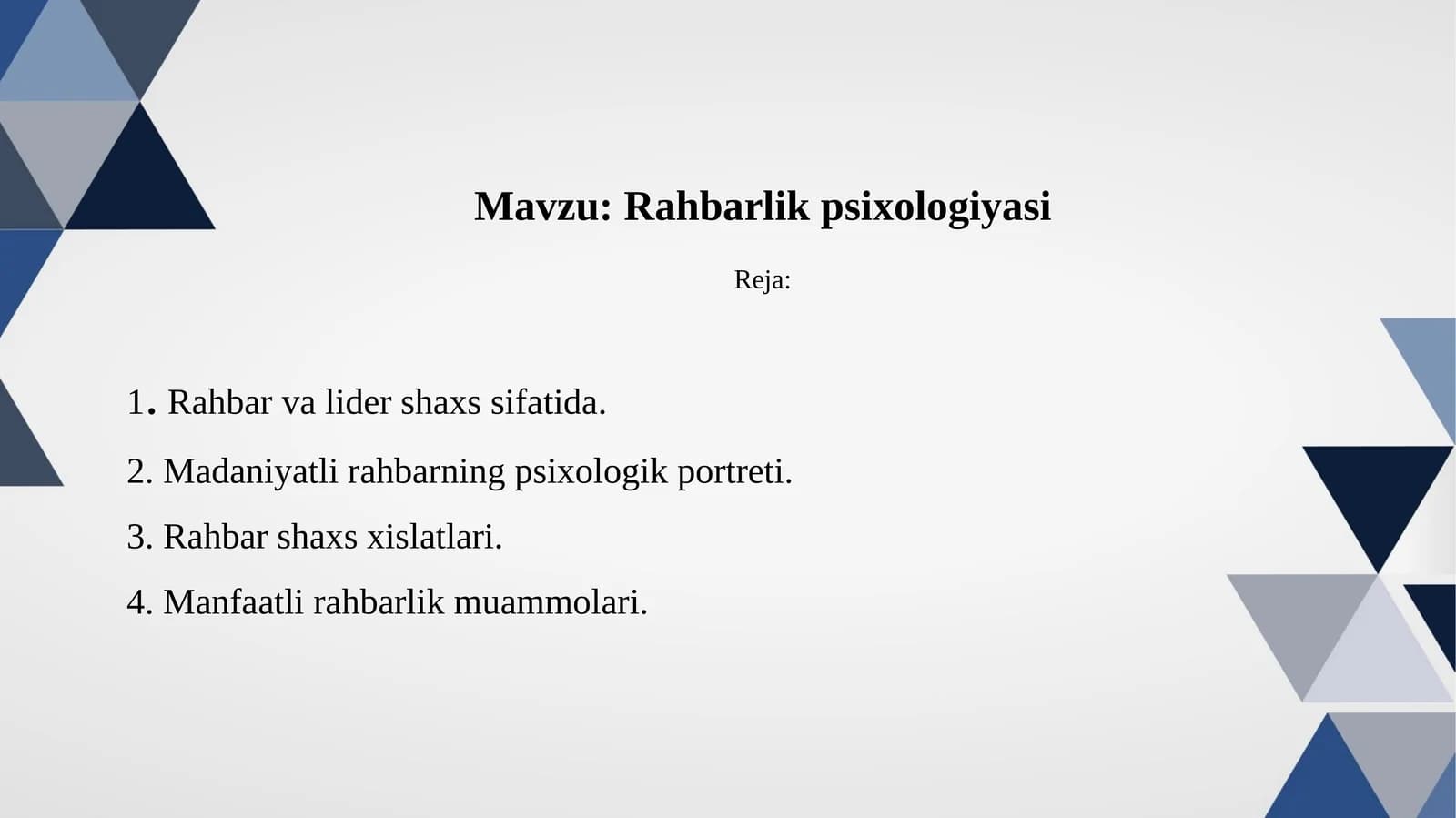 Rahbarlik psixologiyasi