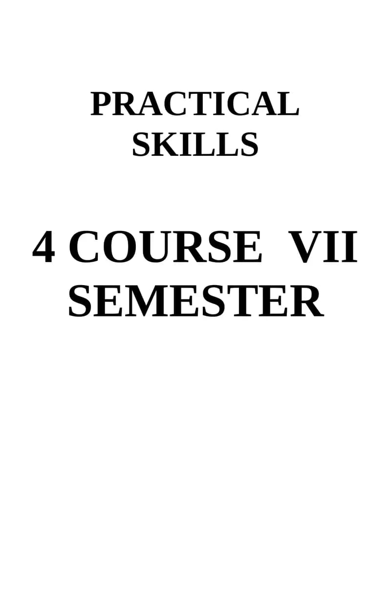 PRACTICAL SKILLS