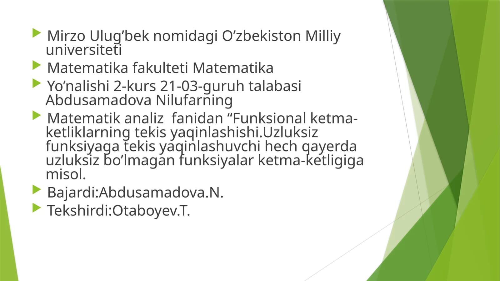 Uzluksiz funksiyalarning ketma-ketligi