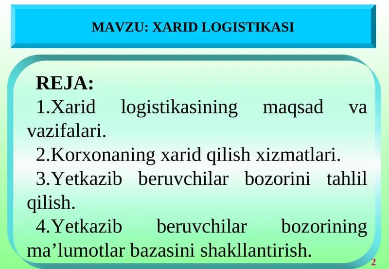 Xarid logistikasi