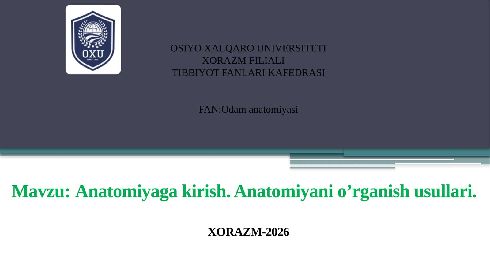 Anatomiya fanlari