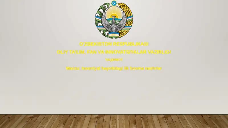 Insoniyat hayotidagi ilk bosma nashrlar