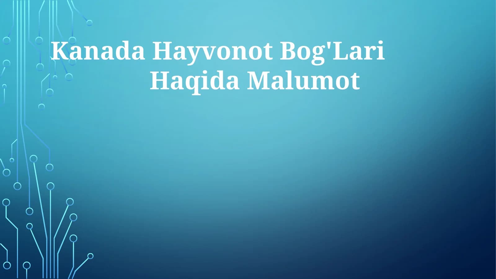 Kanada Hayvonot Bog'Lari