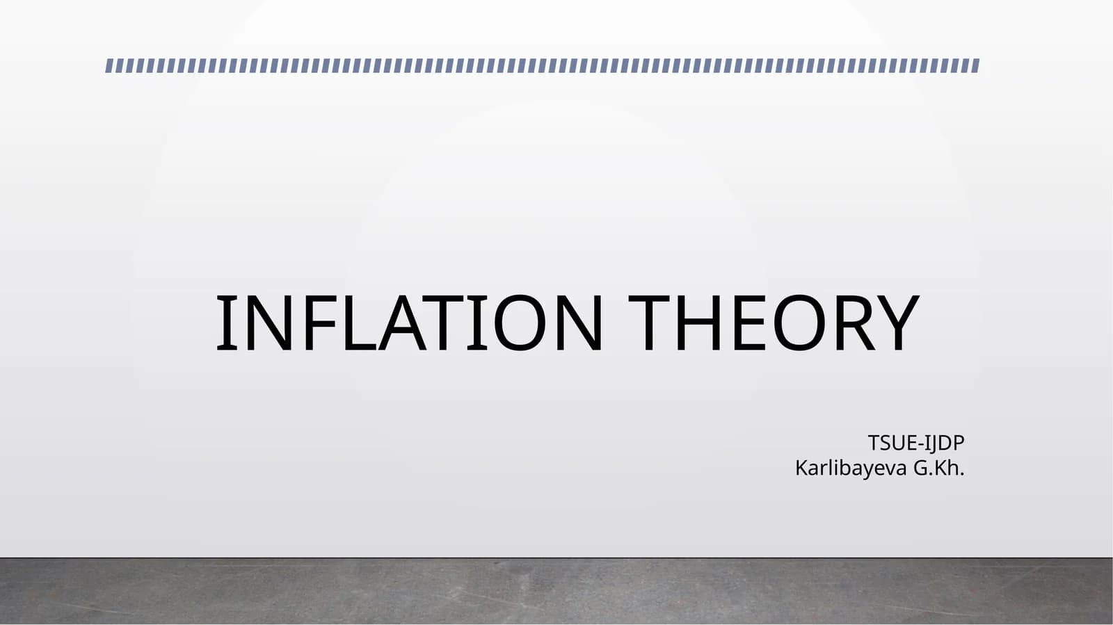 INFLATION THEORY