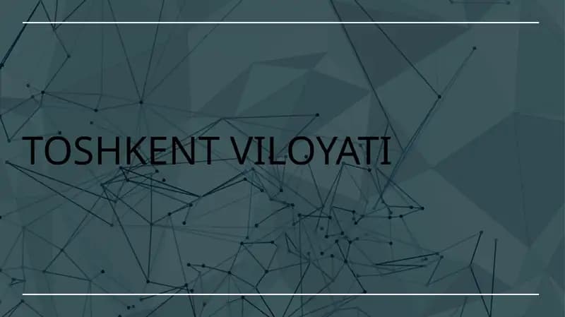TOSHKENT VILOYATI