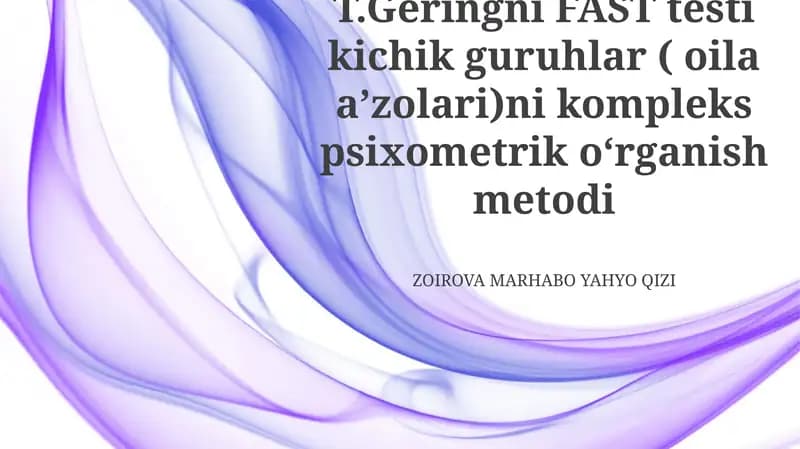 T.Geringni FAST testi