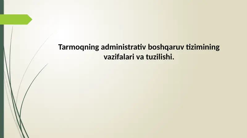 E-TOM prinsiplari va ularni telekomunikatsiya tarmoqlari boshqaruvi va xizmatlarida qo’llash