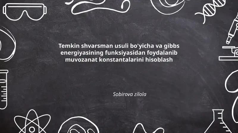 Temkin shvarsman usuli