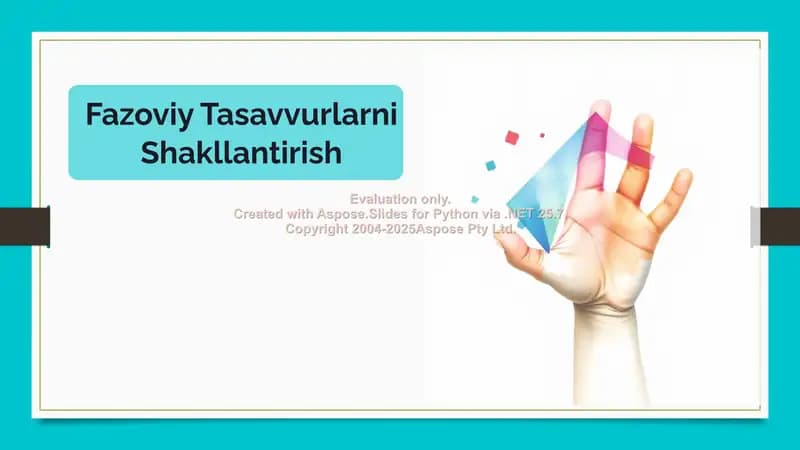 Fazoviy Tasavvurlarni Shakllantirish